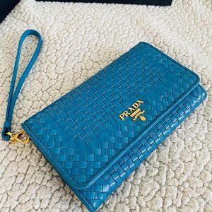 Authentic Prada Madras Wristlet